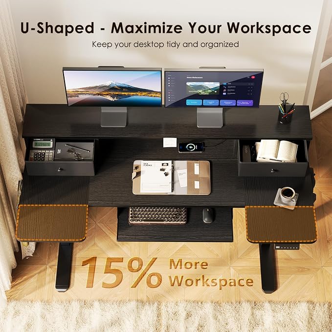 OffiGo U Shaped Electric Standing Desk - Image 6