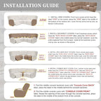 100% Waterproof Sectional Recliner Couch Covers - Image 7