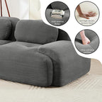 Boneless Sectional Couch, No Assembly Required, 152.7” U Shaped Modular Cloud - Image 7