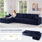 MAXYOYO 132" L Shaped Modular Sectional Sofa - Image 5