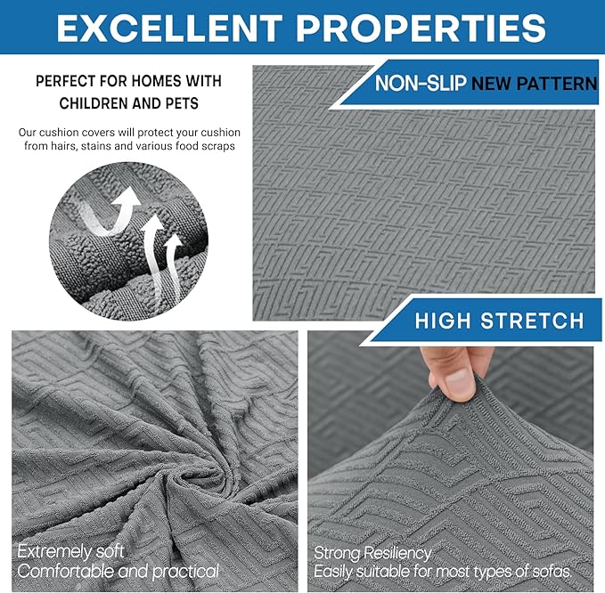 XINEAGE 2026 New 4 Pieces Extra Large Couch Covers - Image 5