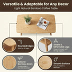 Eco-Friendly Natural Bamboo Coffee Table - Image 5