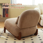 KEIKI Velvet Accent Chair, Armless Cloud Chair - Image 7
