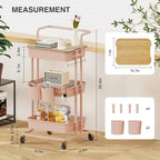DTK 3 Tier Rolling Utility Cart - Image 2