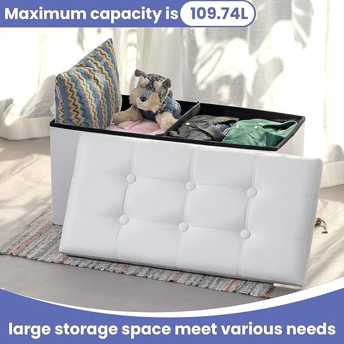 COSYLAND Ottoman Bench with Storage - Image 5