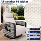ZZW Outdoor Recliner Chair Set of 2, Wicker Patio Recliners - Image 5