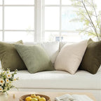 Topfinel Green White Spring Pillow Covers 18x18 Inch Set of 4 Boho Nordic - Image 2
