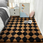 Ophanie Black & Beige Diamond Checkered Rugs - Image 5