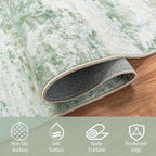 Aelenmu 6x9 Area Rugs for Living Room Washable Bedroom Dining Room Green | - Image 5