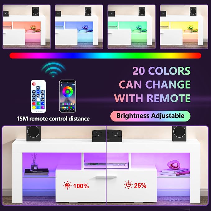 Clikuutory Modern Lighting 51 inch TV Stand - Image 3