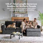 Novilla 108" Modular Sectional Sofa, Modular Sectional Couches - Image 14