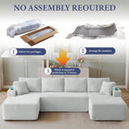 133" Sectional Couches for Living Room Cloud Couch Sofa - Image 8