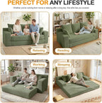 Oversize Loveseat Boneless Convertible Sofa Bed, Folding Floor Futon Sleeper - Image 5