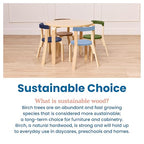 ECR4Kids Bentwood Table and Curved Back Chair Set, Kids Furniture - Image 8