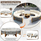 VilroCaz 3-Piece Outdoor Patio Furniture Sectional Sofa Set, 2 Semi-Circle Sofas - Image 5