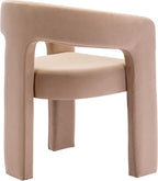 RIVOVA Modern Barrel Dining Chair, Velvet Upholstered Accent Side Chair - Image 8
