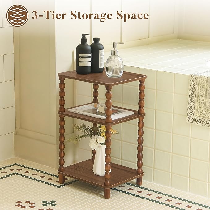 Fultyle Small Side Table, 3-Tier End Table Living Room - Image 7