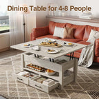 Rolanstar Coffee Table Lift Top, Converts to Dining Table - Image 4
