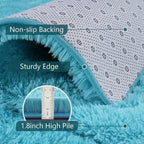 5x7 Blue Fluffy Soft Area Rug Non-Slip - Image 6