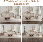 mikibama Luxury Oversized 3 Piece Sofa Set, 2 Pieces of 2 Seater and 1 Piece of - Image 8