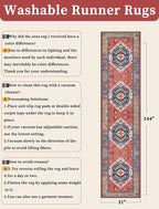 SERISSA 2'6"x12' Washable Non Slip Boho Runner Rug - Image 6