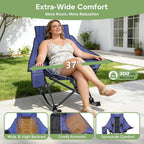 Suteck Oversized Rocking Camping Chair, Thick Padded Folding Rocking Chair - Image 3
