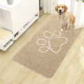 OLANLY Dog Door Mat for Muddy Paws 40x24, Paw Print Design Chenille Mud Mat | by OLANLY