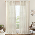 102 inch Long Linen Curtains 2 Panels by LAMIT
