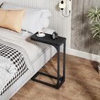 QEEIG Narrow C Shaped Side Table Set of 2 Living Room Sets Slim Couch Tray - Image 5