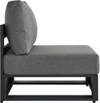 Modway Tahoe Aluminum Armless Patio Gray Charcoal Modular Weather-Resistant - Image 4