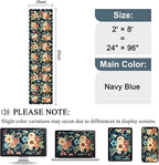 DUKINO 2x8 Washable Runner Rug, Floral Non Slip Kitchen Rugs, Soft Throw Rug - Image 2