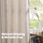 YoungsTex Natural Linen Curtains 42 X 63 Inch Long - Image 6