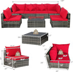 Tangkula 7 Pieces Wicker Patio Furniture Set, All-Weather Outdoor Rattan - Image 4