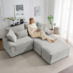 SUNWAVE 74" W Double Chaise Lounge Chair Indoor, Oversized Loveseat - Image 6