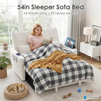 54'' Sleeper Sofa Bed, Convertible Pull Out Couch Futon - Image 3