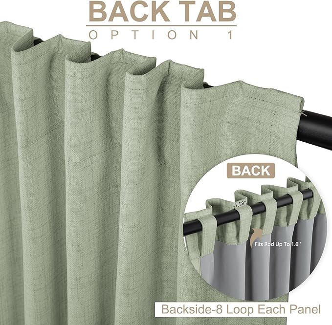 Faux Linen Total Blackout Curtains - Image 3