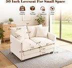 Loveseat Sofa Cloud Sofa Couch 50'', Modern Loveseats 2 Seat Couch 27" Deep Seat - Image 2