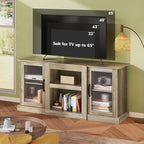 WLIVE Farmhouse TV Stand for 65 inch TV, Open Shelves TV Console for Living - Image 3