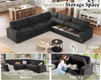 AMERLIFE 106" Oversized Sofa Bed, Sectional Sleeper Sofa - Image 5