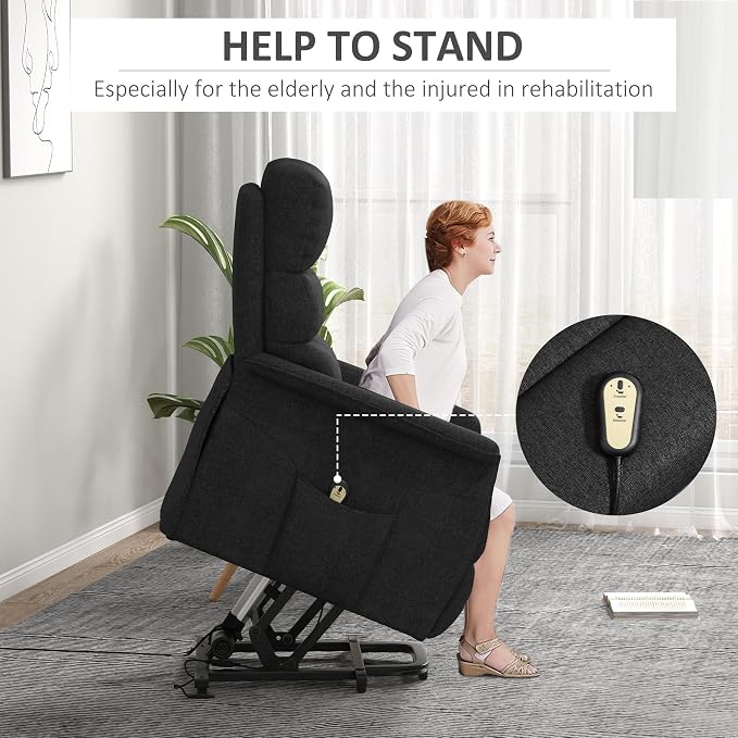 HOMCOM Power Lift Recliner Chair - Image 4