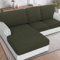 H.VERSAILTEX Sectional Couch Covers 3 Pieces Sofa Seat Cushion Covers L Shape by HVERSAILTEX