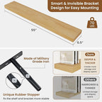 fuqing Floating Shelves for Wall, Wall Mounted Wood Floating Shelf - Image 3