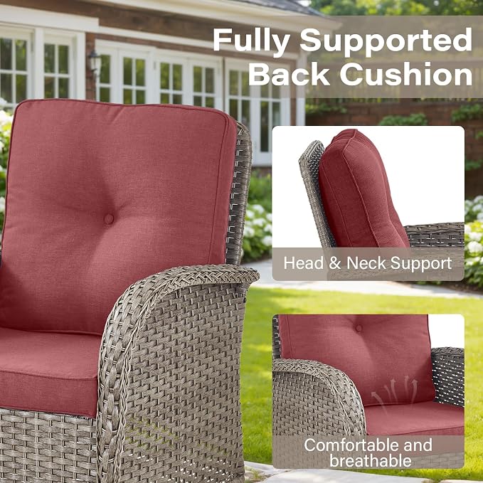 Belord 7 Piece Wicker Patio Furniture Set - Image 4