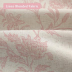 Pink Boho Floral 100% Blackout Curtains 84 Inch 2 Panels | Farmhouse Vintage - Image 5