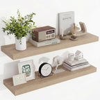 Acovy 36 Inch Floating Shelves, 3D Textured Wood Grain, Wooden Shelves by Acovy