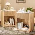 Modern Fluted Nightstand Set of 2 by Unknown