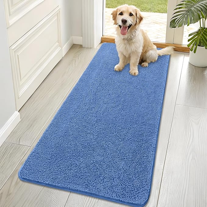 OLANLY Dog Door Mat for Muddy Paws 70x32, Super Absorbent Chenille Mud Mat | by OLANLY
