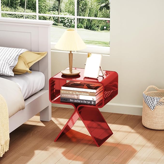 Acrylic Nightstand Side Table Modern Design Clear Home Decor Display End Table - Image 8