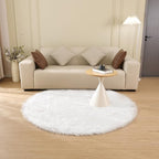 ORINOVA White Small Circle Fluffy Rugs - Image 8