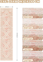 Runner Rug 2x8 Runners for Hallways Non Slip Washable Rugs, Low Pile Soft - Image 2